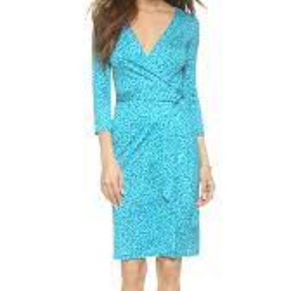 Diane Von Furstenberg Dresses & Skirts - Diane von Furstenberg New Julian Two Wrap Dress - Petal Dreams Blue